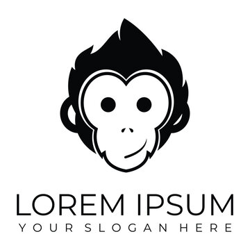 Creative design of elegant monkey head logo