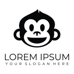 Obraz premium Creative design of elegant monkey head logo