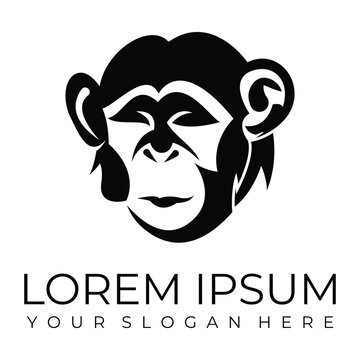 Creative design of elegant monkey head logo