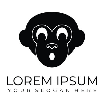 Creative design of elegant monkey head logo