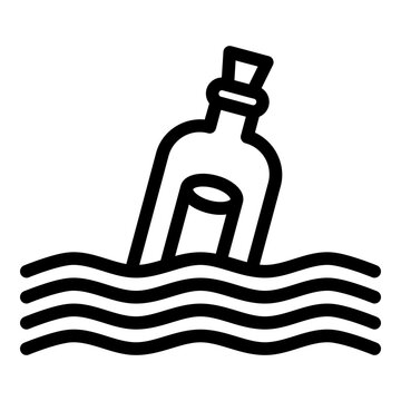 message in a bottle icon