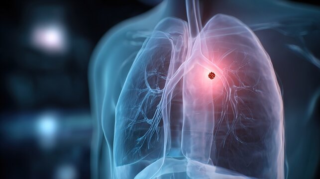 Chest X-ray scan for lung cancer diagnosis, medical radiology imaging of human thoracic cavity, clinical examination for pulmonary tumor, malignant lung disease screening and respiratory system cancer
