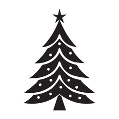 Obraz premium Christmas tree vector illustration