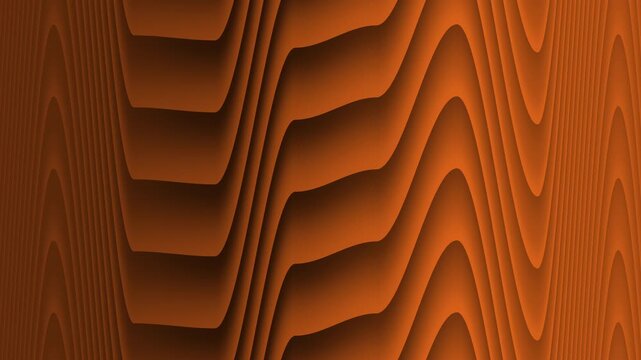 Halloween orange gradient background with wavy motion and compressed rhythmic layers. This spooky abstract texture provides a festive horror aesthetic for autumn celebrations.