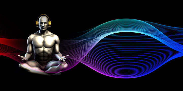 Sound Frequency Healing Therapy Digital Visualization