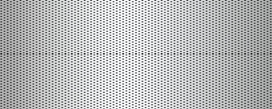 Pegboard peg board gray wall with dots, holes in geometric grid pattern. Perforated panel for hooks, diy construction. Eps10