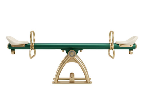 Modern seesaw isolated on transparent background
