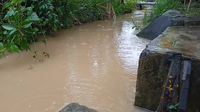 water flowing in the river