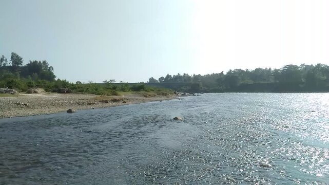 water flowing in the river