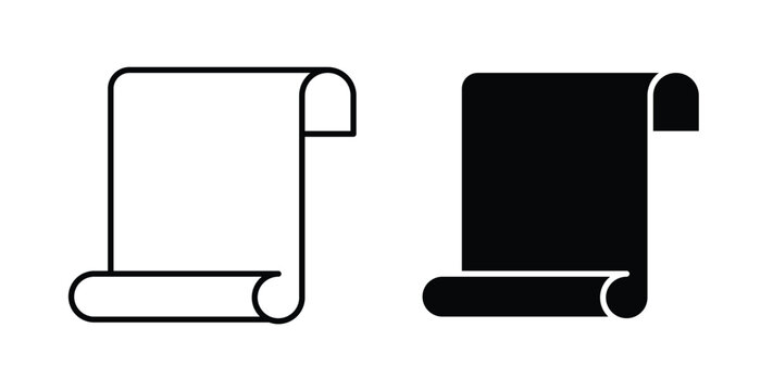 Scroll icon thin symbol group. EPS10
