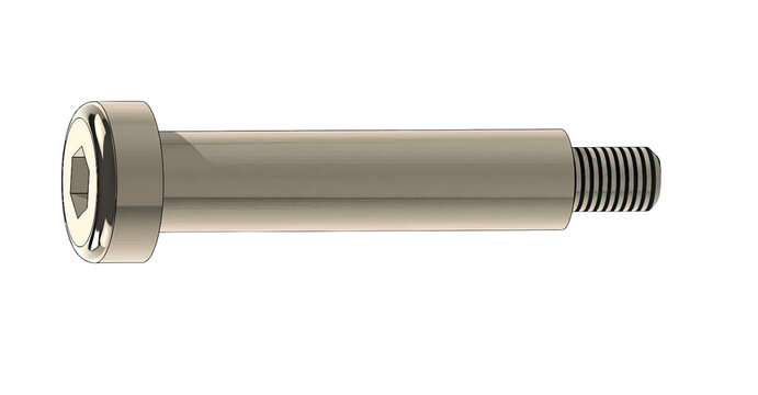 3D Socket Head Cap Screw CAD Model from SolidWorks Isolated on White Background