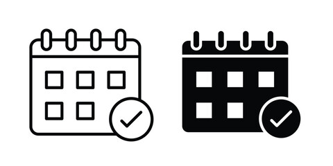 Schedule Callendar icon editable graphic bundle © arif
