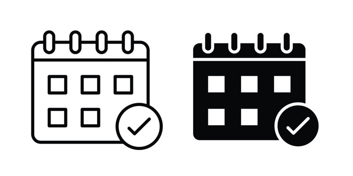 Schedule Callendar icon editable graphic bundle