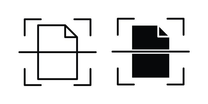 Scan documents icon editable graphic bundle