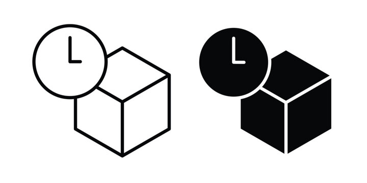 Delivery time icon editable graphics bundle