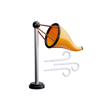 wind 3d render icons