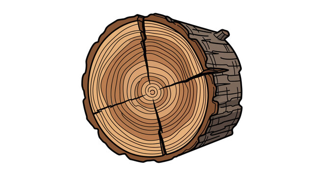 Cross-section of a tree trunk.