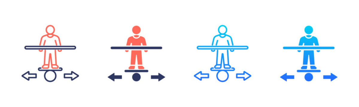 Balance Rehabilitation Icon Pack In Multiple Styles