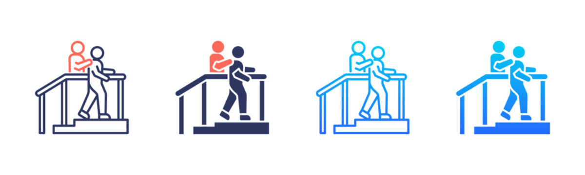 Gait Rehabilitation Icon Pack In Multiple Styles