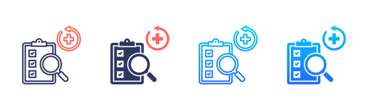 Recovery Evaluation Icon Pack In Multiple Styles