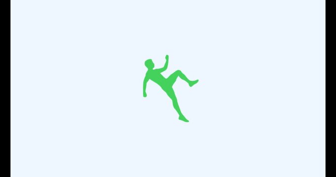 Football Bicycle Kick Animation Loop &ndash; Seamless 2D Soccer Overhead Kick Motion