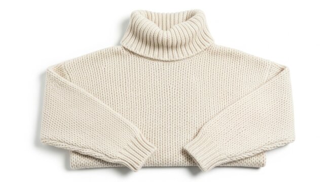 Cozy cream turtleneck sweater soft wool knit pullover with turtleneck clothing pullover offwhite knitwear textured comfortable longsleeve minimalist softness knitting clothingitem
