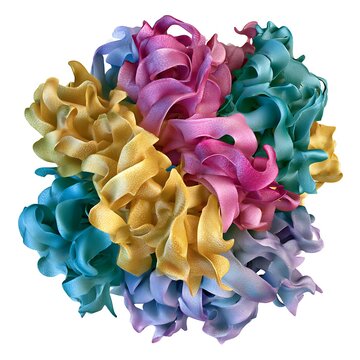 Heat shock protein molecular chaperone assisting protein folding, biomedical science concept,