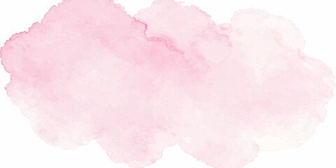 Fototapeta premium Abstract Pink Watercolor Sky with Soft Clouds on Vintage Paper Texture Background with Copy Space for Artistic Design and Wallpaper