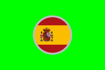 Obraz premium spain final world cup 2026 flag vector isolated green background.