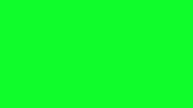 Seven Animated Thought Bubbles on Green Screen Cartoon Thinking Clouds Chroma Key
