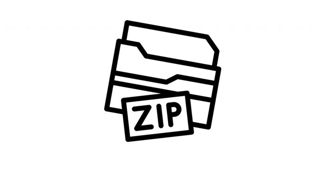 zip minimalist stroke animation