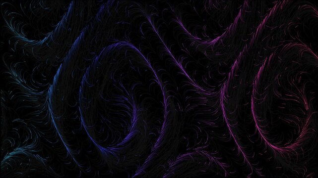 Colorful neon glowing abstract waving lines gradient background