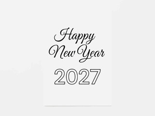 Elegant 'happy new year 2027' typography design for celebrations and greetings © MDAZHAR
