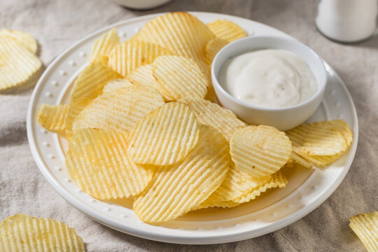 Homemade Kettle Cooked Crinkle Potato Chips