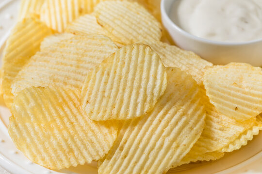 Homemade Kettle Cooked Crinkle Potato Chips