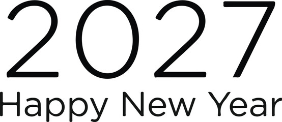 Bold 2027 new year greeting modern typography design © MDAZHAR