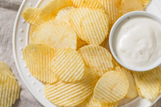 Homemade Kettle Cooked Crinkle Potato Chips