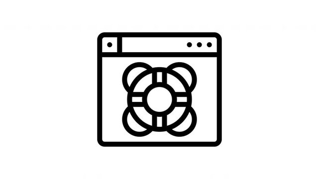 lifesaver minimalist stroke animation