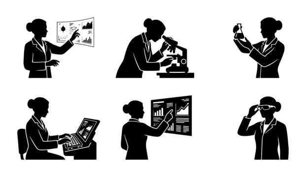 70 Scientific Research Icons, Laboratory Work, Data Analysis, Technology & Innovation Vector Set 100