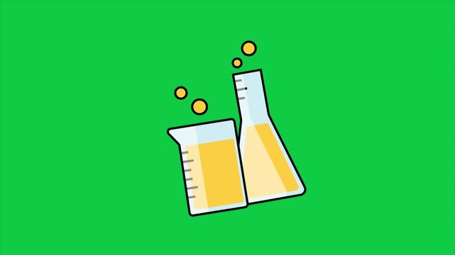 simple colorful breaker glass back to school icon animation