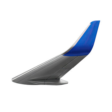 Airplane Wingtip with Blue Accent
