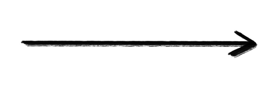 Black straight arrow simple line design element