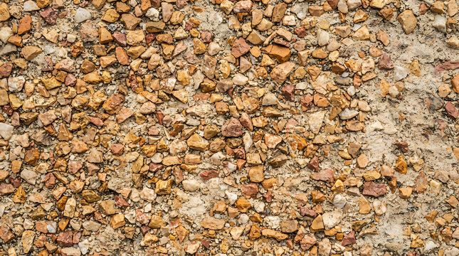Small rough gravel and concrete texture background natural stone aggregate