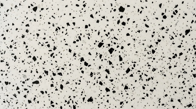 White speckled surface with black and gray flecks speckles