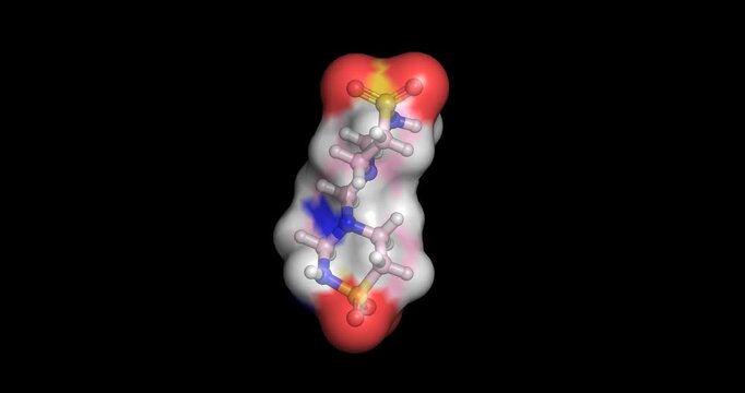 Taurolidine, antimicrobial and anti endotoxin agent for catheter lock solution and infection prevention, 3D molecule spinning, 4K