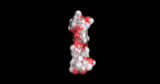 Glucomannan, dietary fiber polysaccharide for weight management and digestion, 3D molecule spinning, 4K