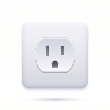 Wall power outlet socket icon