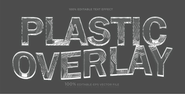clear plastic text effect
