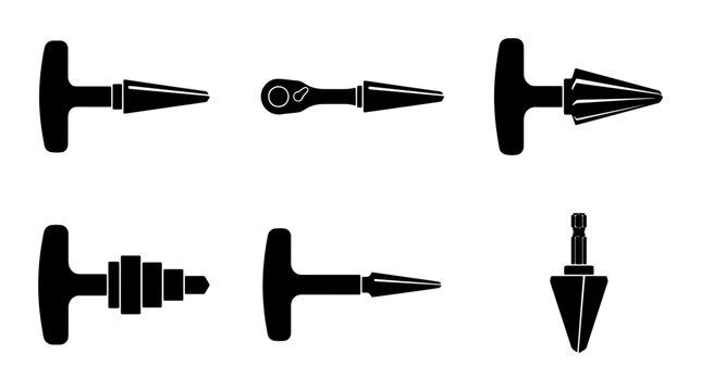 Plumbing Tools Set, Pipe Fitting Icons, Plumbing Equipment Vector Graphics, Construction Hardware