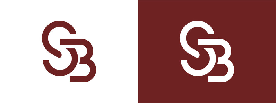 Abstract SB Initial Logo Featuring Simple Contemporary Branding